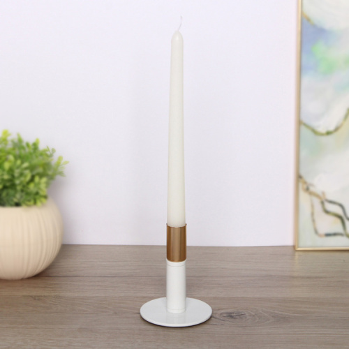 Подсвечник "GLOSS" 8*10 см, Белый/золото