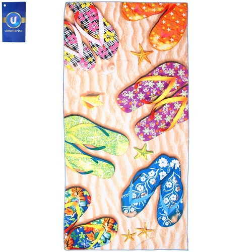 Полотенце пляжное 70*140 см "SUNshine - Курорт", микрофибра, 230 гр/м2