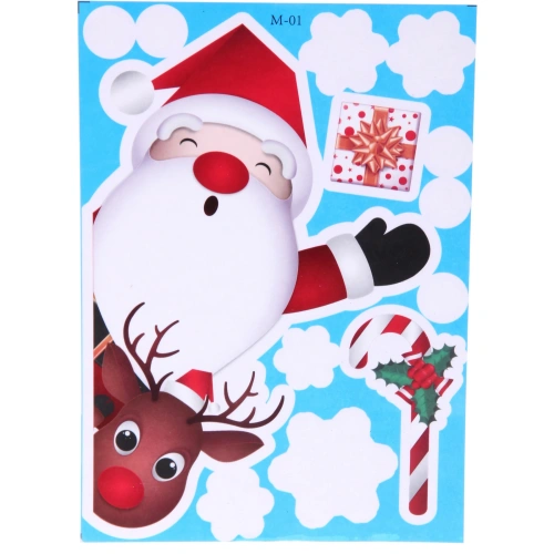 Наклейка на стекло "Новогодний привет" 24*17 см