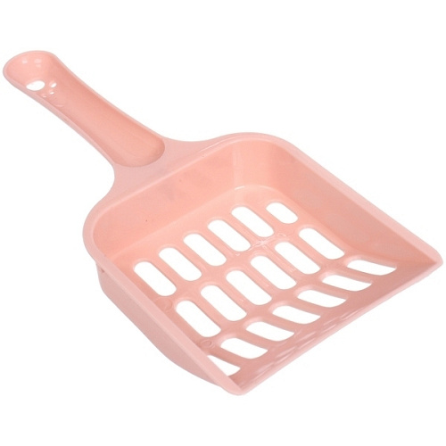 Лоток - туалет для кошек с совком ЧИСТЫЕ ЛАПКИ, цвет пудровый, 3828510см (пакет)_6