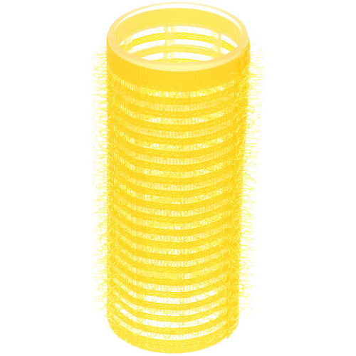 Бигуди липучки, 6шт, однотонные, цвет желтый, d-2,5см_3