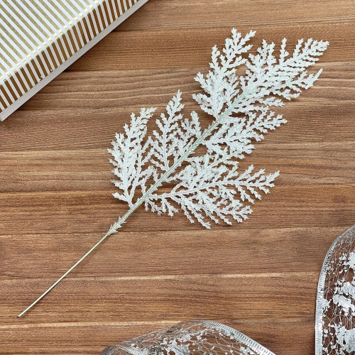 Ветка декоративная "Зимний сон" 25 см, Белый