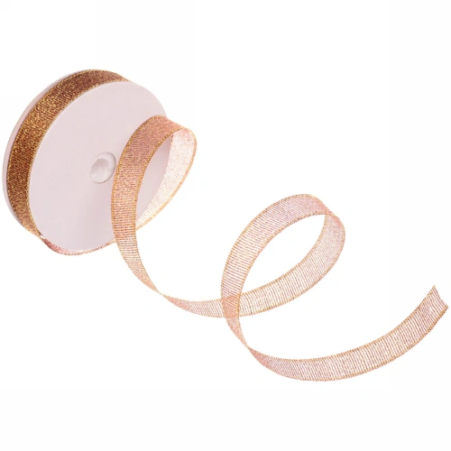 Лента для декорирования "Блеск" 1,2 см, 2,7 м, Шоколад