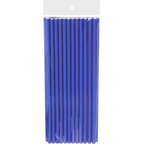 Трубочка для коктейля "Волшебство" 19,5 см d-6 мм (набор 25 шт), Синий