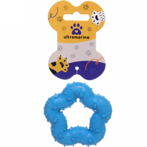 Игрушка для собаки "Bubble gum-Морская звезда" 7,5см цвет голубой Ultramarine
