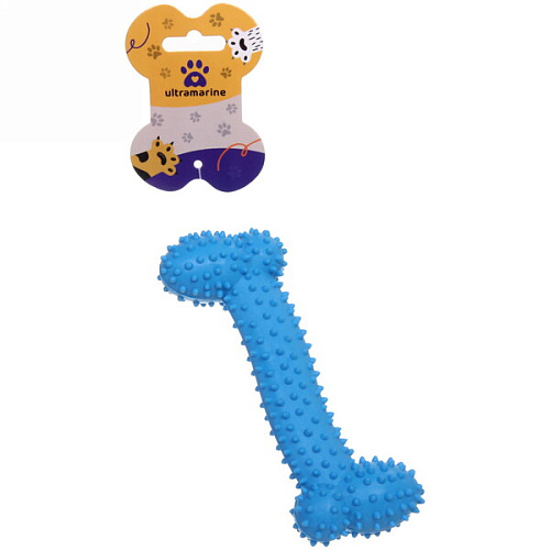 Игрушка для собаки "Bubble gum-Кость" 16*5,5см цвет голубой Ultramarine