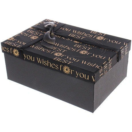 Коробка  подарочная "Послание" 23*16*9,8 см, Черный