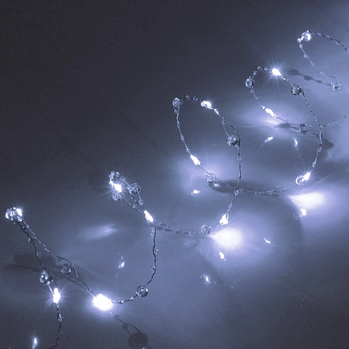Гирлянда для дома Льдинка на батарейках 2,0 м 20 ламп LED, 3 реж, IP-20, Белый_4