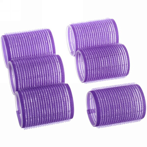 Бигуди липучки, 6шт, однотонные, цвет микс, d-4,5_9