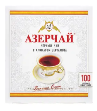 Чай черный АЗЕРЧАЙ с ароматом бергамота 100 пак