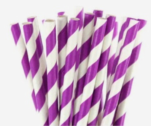 Трубочка для коктейля "Праздник" 19,5 см d-6 мм (набор 25 шт), Фиолетовый
