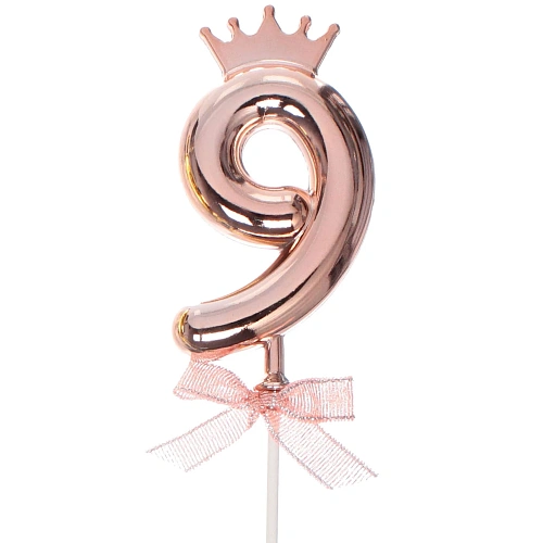 Топпер для торта Цифра Королевский вечер 9 22 см, микс_8