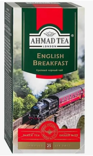 Чай черный AHMAD TEA English breakfast к/уп (Россия) 25пак