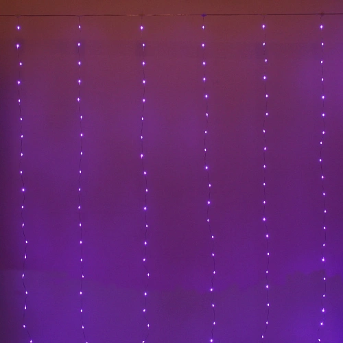 Гирлянда для дома ЗАНАВЕС Magnificent ш3 в2,8 м 280 ламп LED, прозрачнпров, более 8 реж, с пультом ДУ на подвесах, IP-20, RGRB (USB)_5