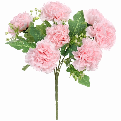 Искусственные цветы Букет гвоздик 35см 7 цветков розовые_4