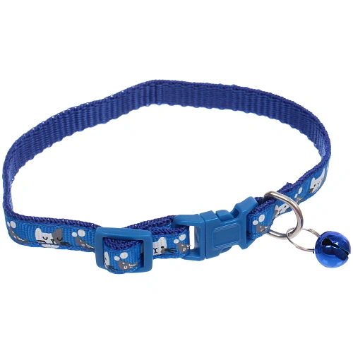 Ошейник с колокольчиком 119-32см Zoo City-Котик микс цветов CC14 Ultramarine_9