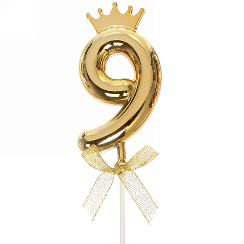 Топпер для торта Цифра Королевский вечер 9 22 см, микс_6