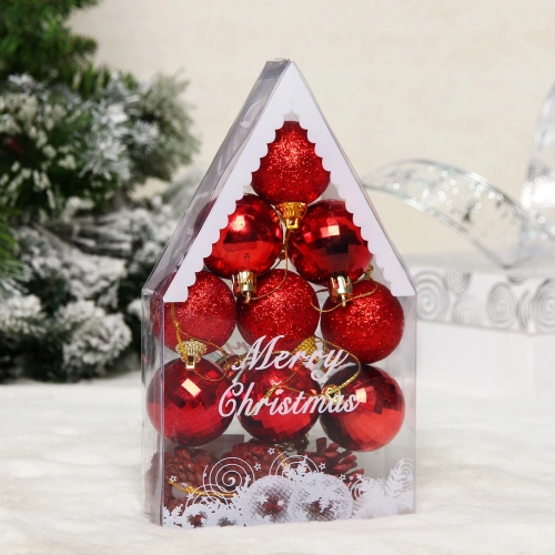 Набор украшений "Домик желаний" 4 см, Красный