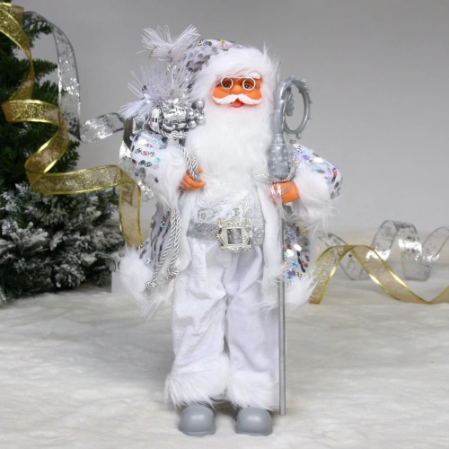 Дед Мороз - Лесовичок "Сказочный сон" 45 см, Серебро