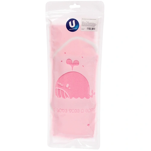 Мочалка для тела ULTRAMARIN SAKURA, комбинированная, цвет розовый, 7010см_4