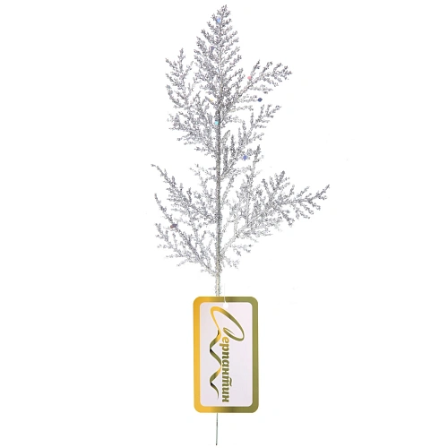 Ветка декоративная Зимний сон 25 см, Серебро_2