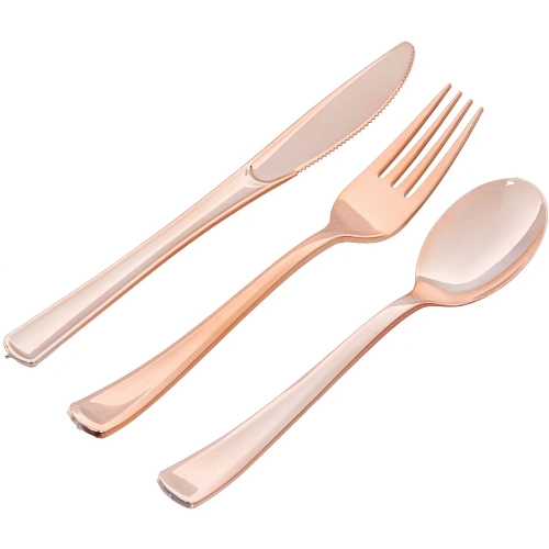 Набор столовых приборов 12шт DOLCE VITA (вилки, ложки, ножи) розовое золото_4