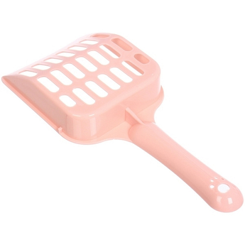 Лоток - туалет для кошек с совком ЧИСТЫЕ ЛАПКИ, цвет пудровый, 3828510см (пакет)_4