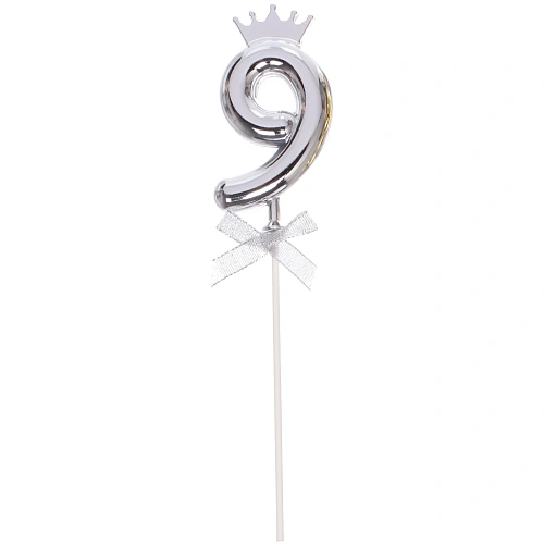 Топпер для торта Цифра Королевский вечер 9 22 см, микс_4