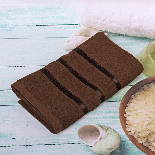 Полотенце махровое 5090см LUNA цвет темно-коричневый 04040 плотность 360грм2_4