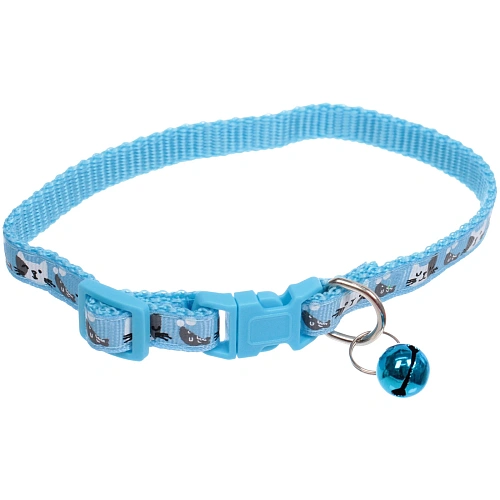 Ошейник с колокольчиком 119-32см Zoo City-Котик микс цветов CC14 Ultramarine_3