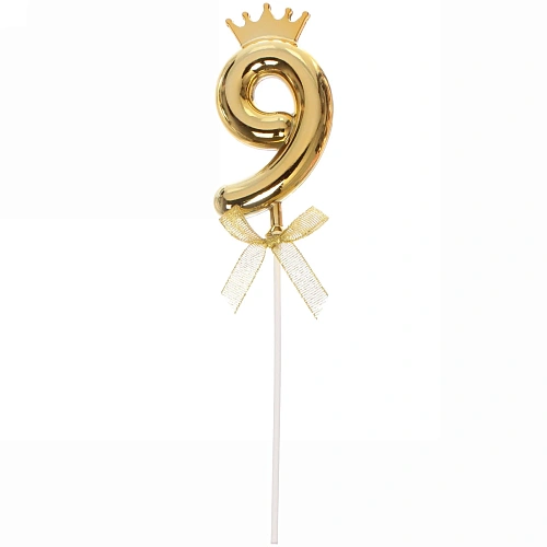 Топпер для торта Цифра Королевский вечер 9 22 см, микс_3