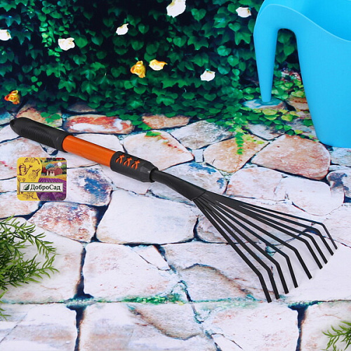 Грабельки веерные Вейрона 52см металлическая комбинированная ручка ДоброСад_7